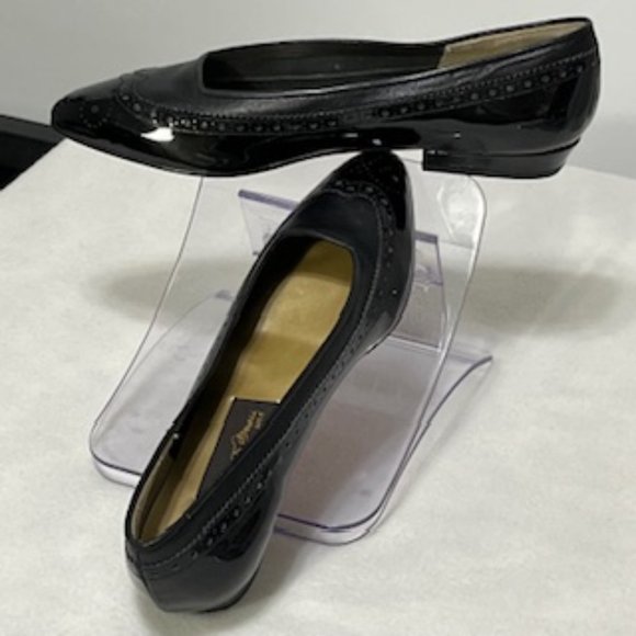 SESTO MEUCCI OLE Black Patent Leather Flats 5.5M - Picture 2 of 16